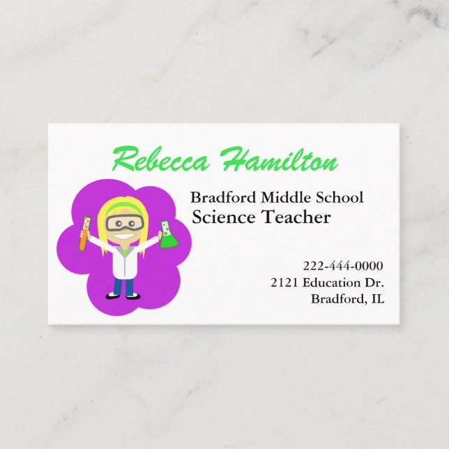 Tarjeta de presentación de Personalizados divertid (Anverso)