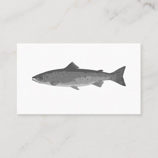 Tarjeta de presentación de pescado gris (Anverso)