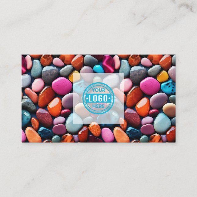 Tarjeta de presentación de piedras de color (Anverso)