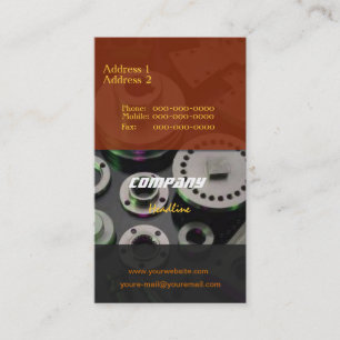 Tarjeta de presentación de piezas de repuesto