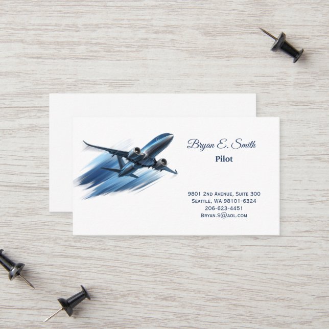 Tarjeta de presentación de piloto (Anverso/Reverso In Situ)