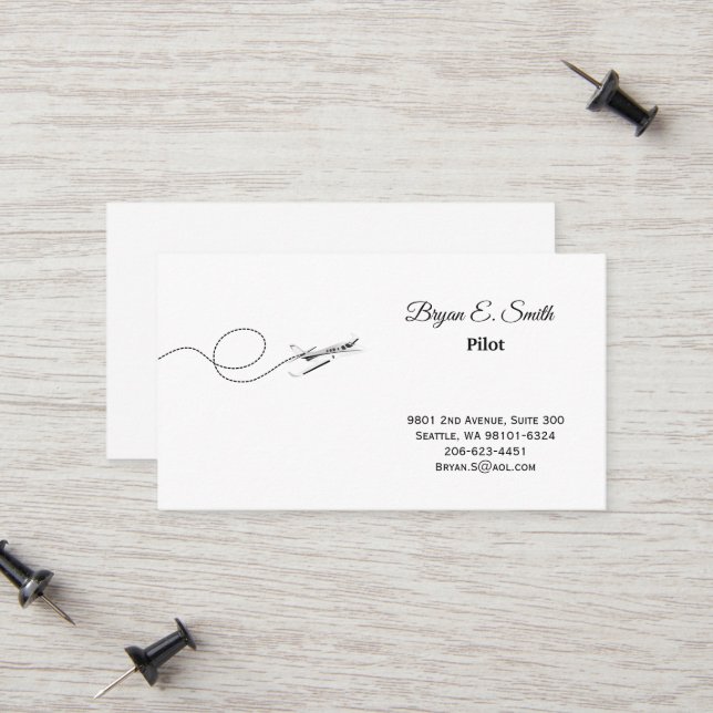 Tarjeta de presentación de piloto (Anverso/Reverso In Situ)
