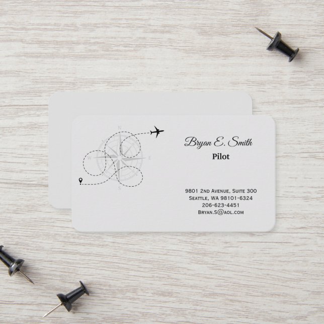 Tarjeta de presentación de piloto (Anverso/Reverso In Situ)