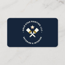 Tarjeta de presentación de pinceles cruzados para