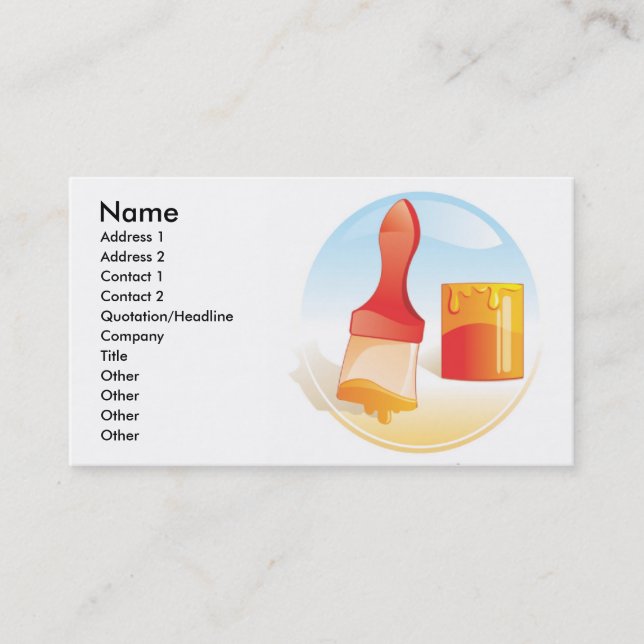 Tarjeta de presentación de pintura (Anverso)