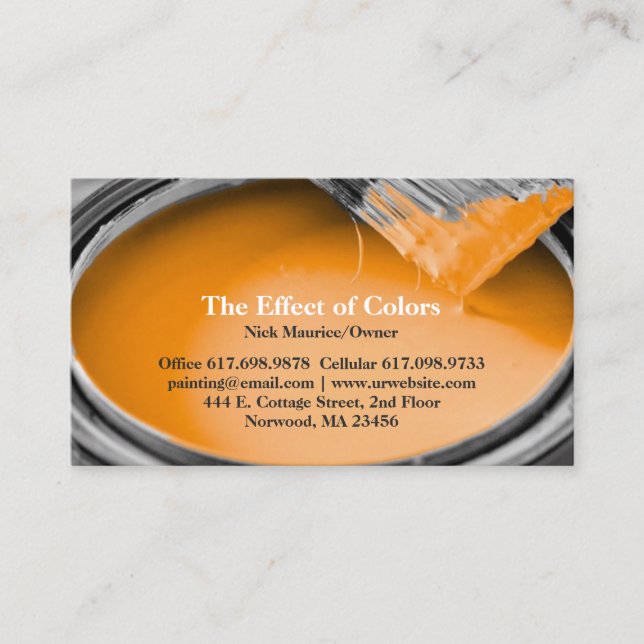 Tarjeta de presentación de pintura (Anverso)