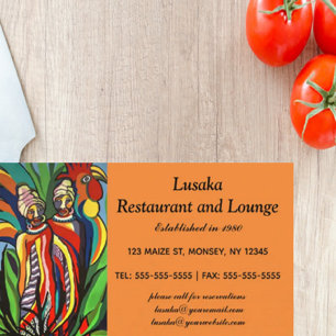 Tarjeta de presentación de pintura africana