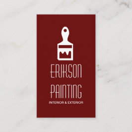 Tarjeta de presentación de pintura para la constru