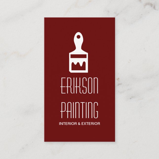 Tarjeta de presentación de pintura para la constru (Anverso)