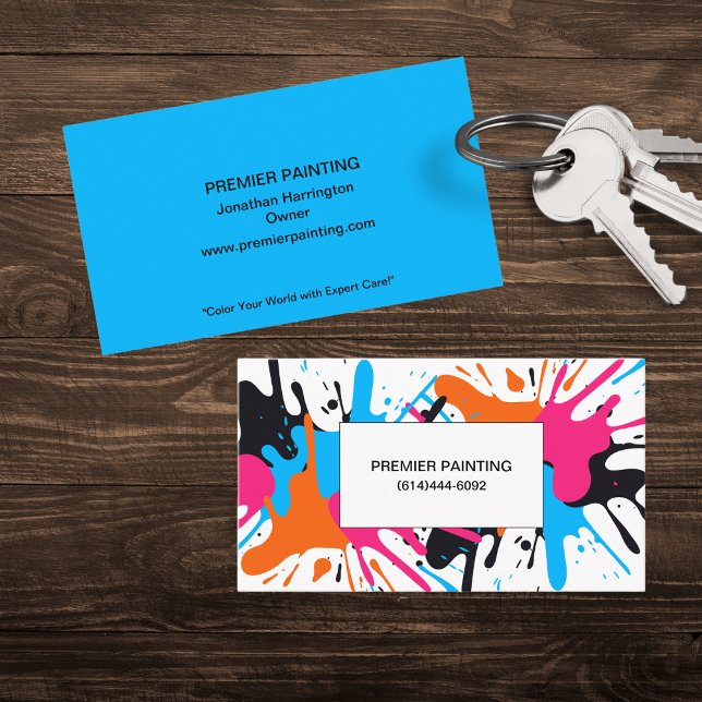 Tarjeta de presentación de pinturas moderna (Subido por el creador)