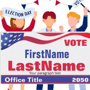 Tarjeta de presentación de plantilla de campaña de