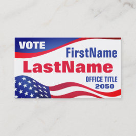 Tarjeta de presentación de plantilla de campaña de