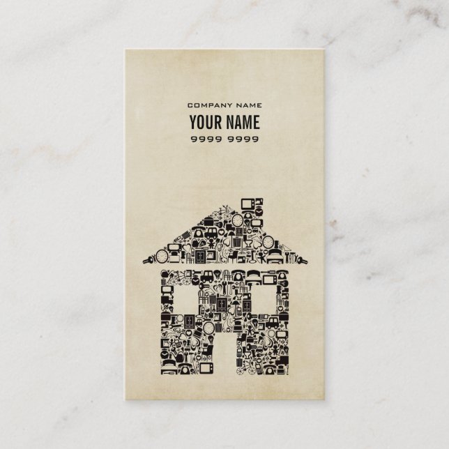 Tarjeta de presentación de plantilla de construcci (Anverso)