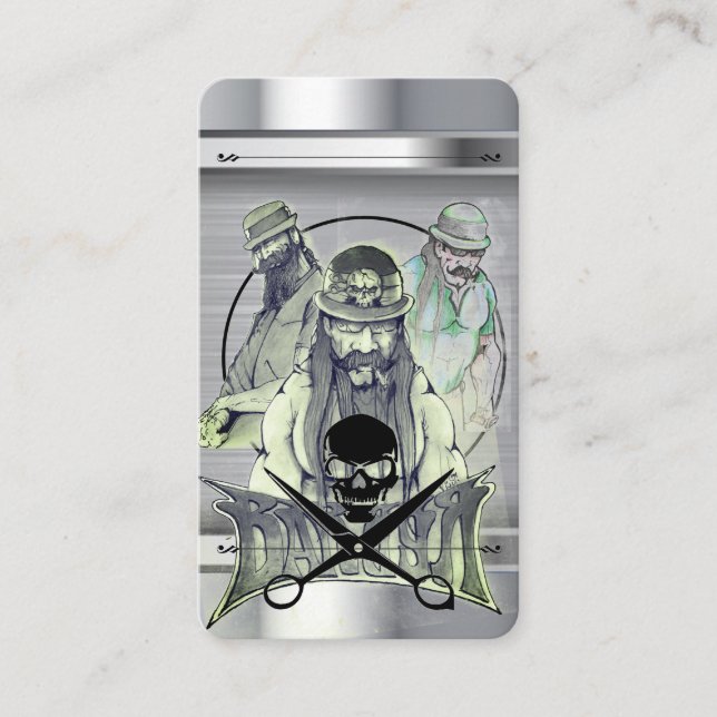 Tarjeta de presentación de plantillas de barberos (Anverso)