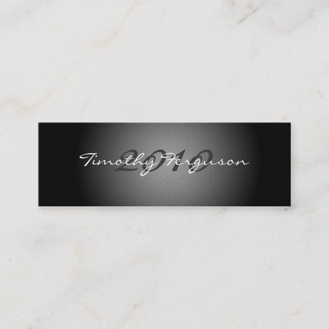 Tarjeta de presentación de plata negra elegante de (Anverso)
