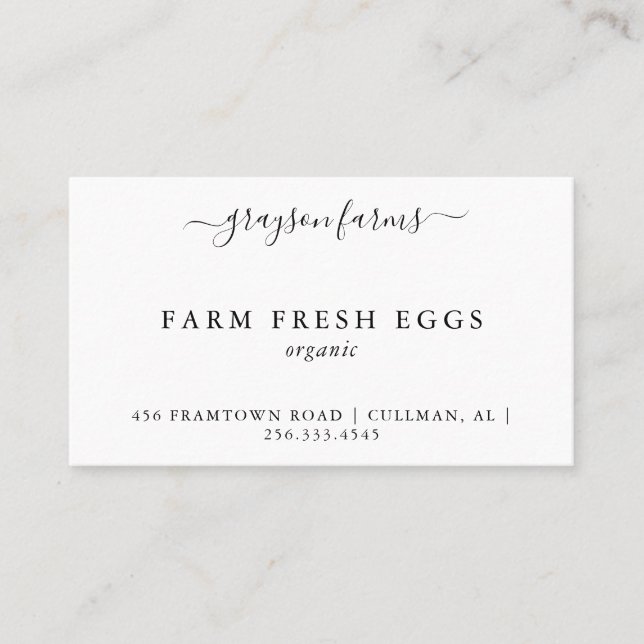 Tarjeta de presentación de productos (Anverso)