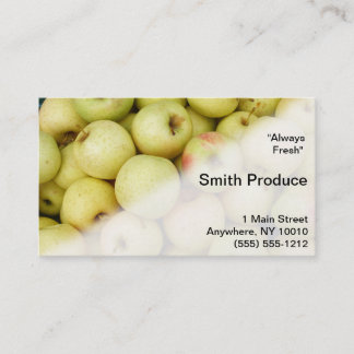 Tarjeta de presentación de productos frescos