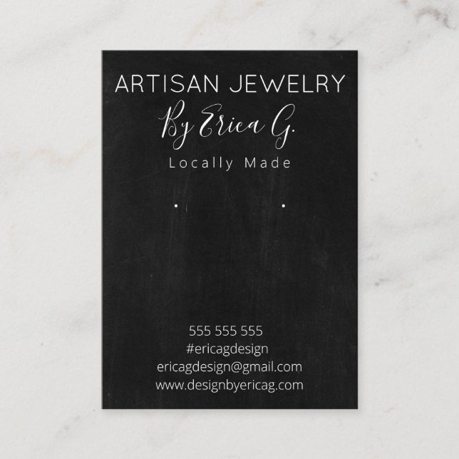 Tarjeta de presentación de productos para joyas ar (Anverso)