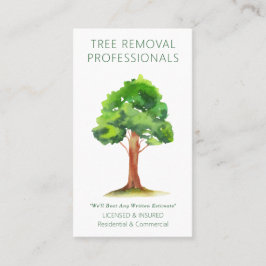 Tarjeta de presentación de profesionales de elimin