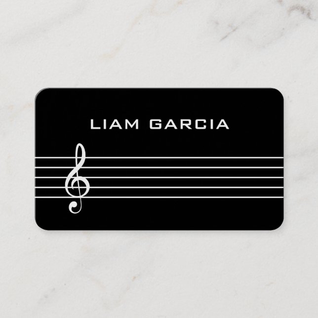 Tarjeta de presentación de profesores de música ne (Anverso)