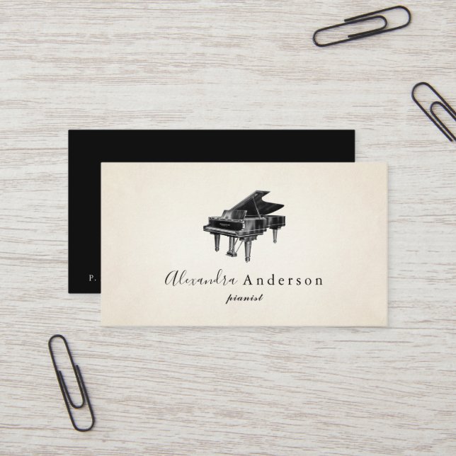 Tarjeta de presentación de profesores de música pi (Anverso/Reverso In Situ)