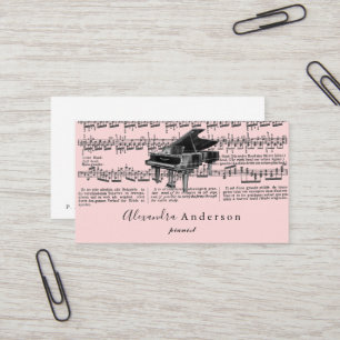 Tarjeta de presentación de profesores de música ro