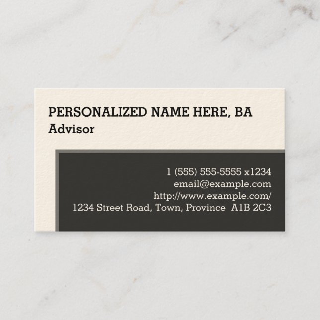 Tarjeta de presentación de Professional & Simple A (Anverso)
