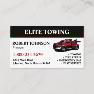 Tarjeta de presentación de Professional Tow Truck