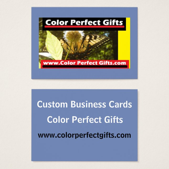 Tarjeta de presentación de publicidad de monarca (Anverso y reverso)