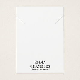 Tarjeta de presentación de pulsera de collar para 