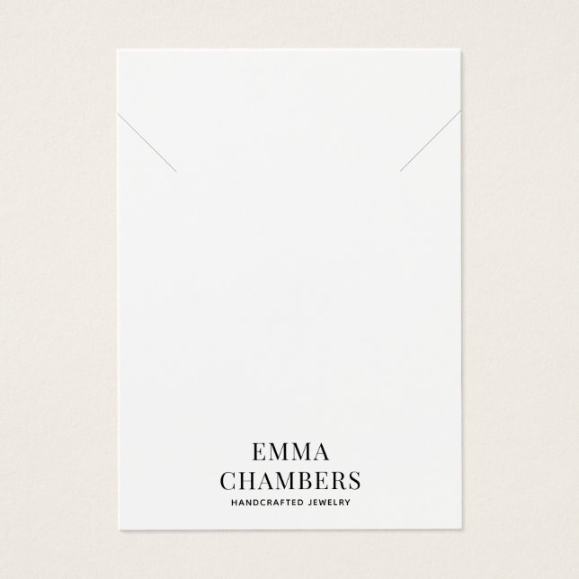 Tarjeta de presentación de pulsera de collar para  (Frente)