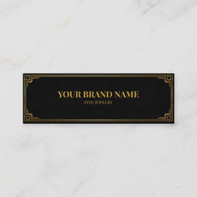 Tarjeta de presentación de pulsera mini de oro neg (Anverso)