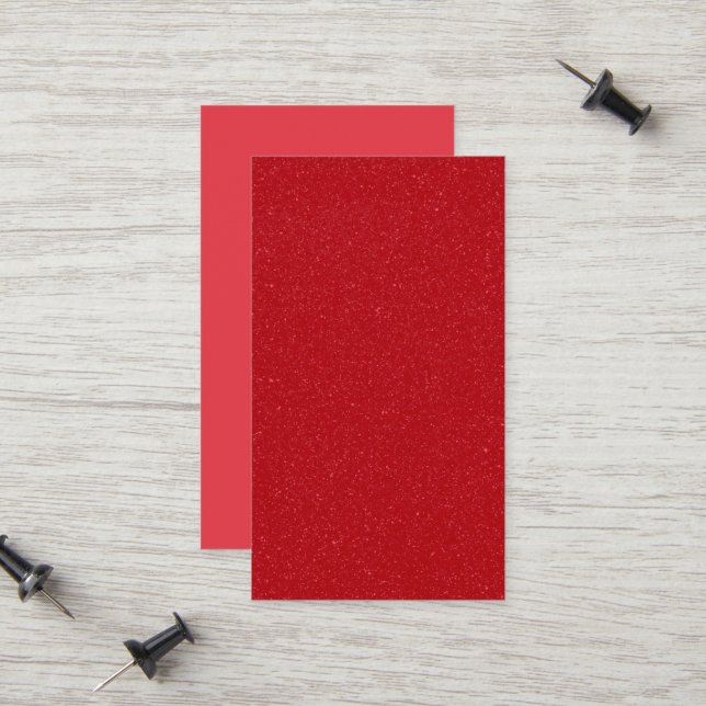 Tarjeta de Presentación de Purpurina Roja Tomate – (Anverso/Reverso In Situ)