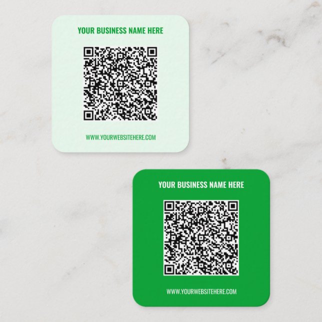 Tarjeta de presentación de QR Code Name Website -  (Anverso / Reverso)