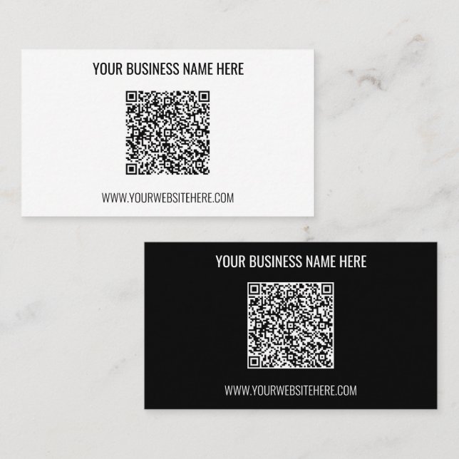 Tarjeta de presentación de QR Code Name Website -  (Anverso / Reverso)