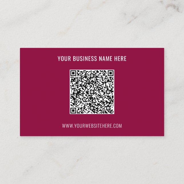 Tarjeta de presentación de QR Code Name Website -  (Reverso)