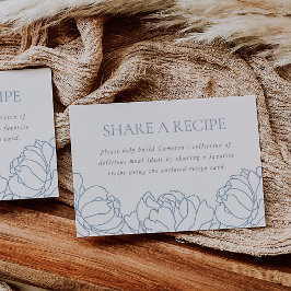 Tarjeta de presentación de receta para la ducha de