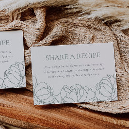 Tarjeta de presentación de receta para la ducha de