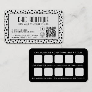 Tarjeta de presentación de recompensa de código QR