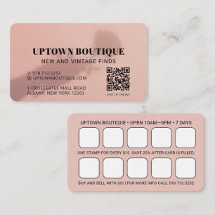 Tarjeta de presentación de recompensa de código QR