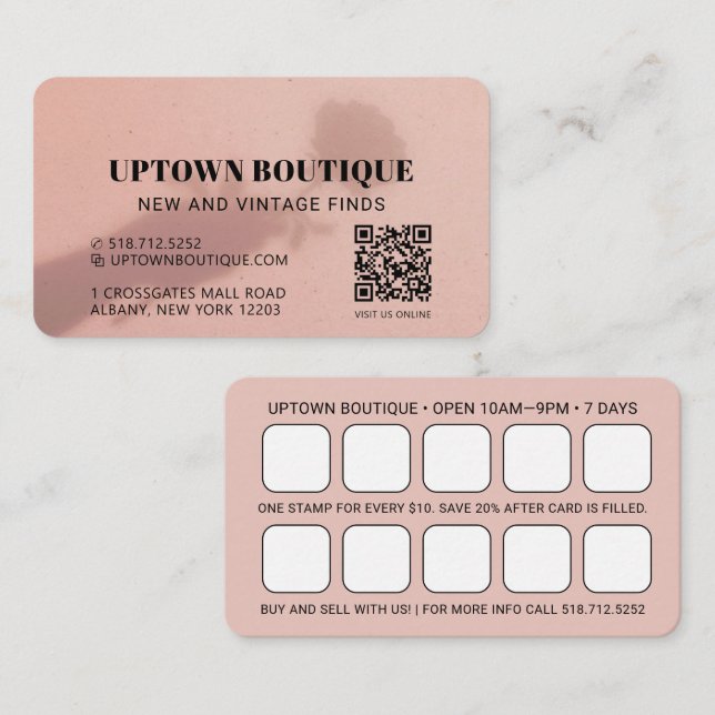 Tarjeta de presentación de recompensa de código QR (Anverso / Reverso)