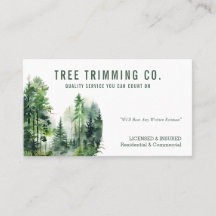 Tarjeta de presentación de recorte de árbol