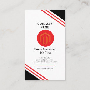 Tarjeta de presentación de Red Black Line