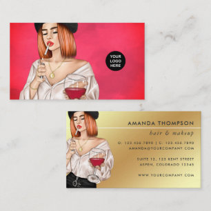 Tarjeta de presentación de Red Haired Woman