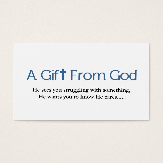 Tarjeta de presentación de regalo de productos (Frente)