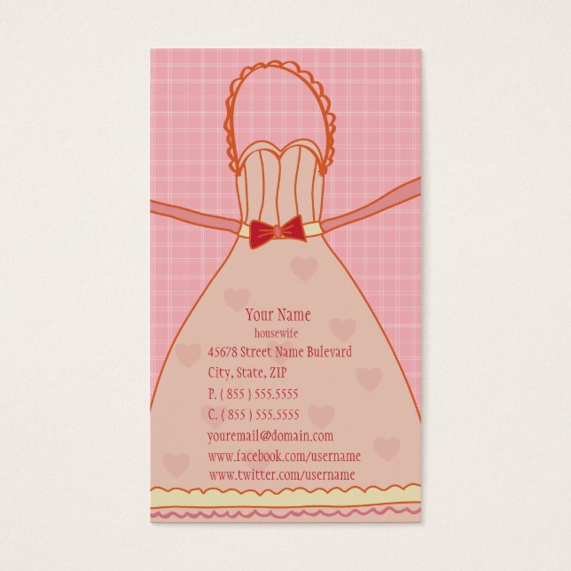 Tarjeta de presentación de regalo divertida Apron (Frente)