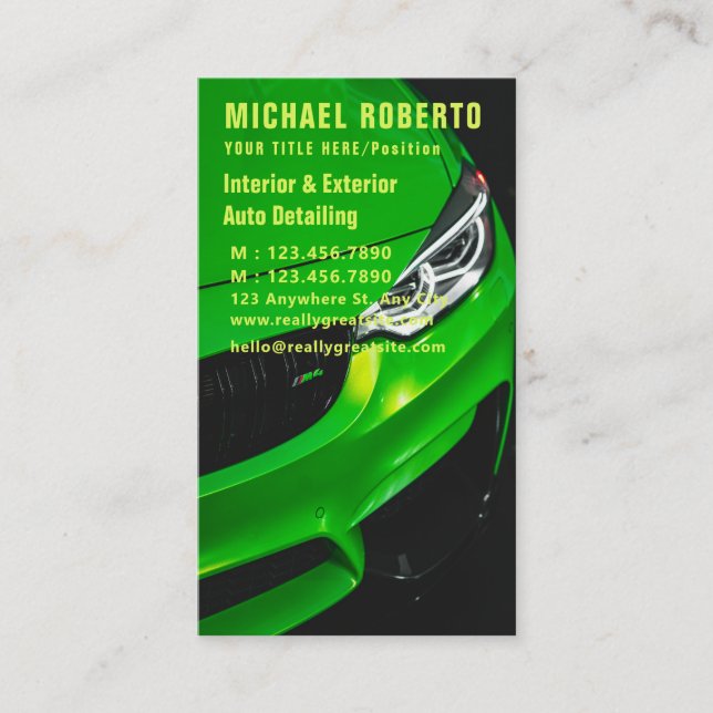 Tarjeta de presentación de reparación automática d (Anverso)