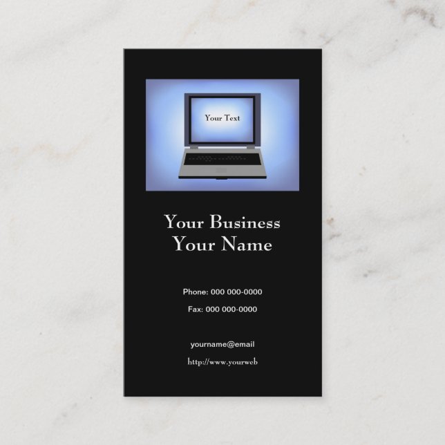 Tarjeta de presentación de reparación de equipos (Anverso)