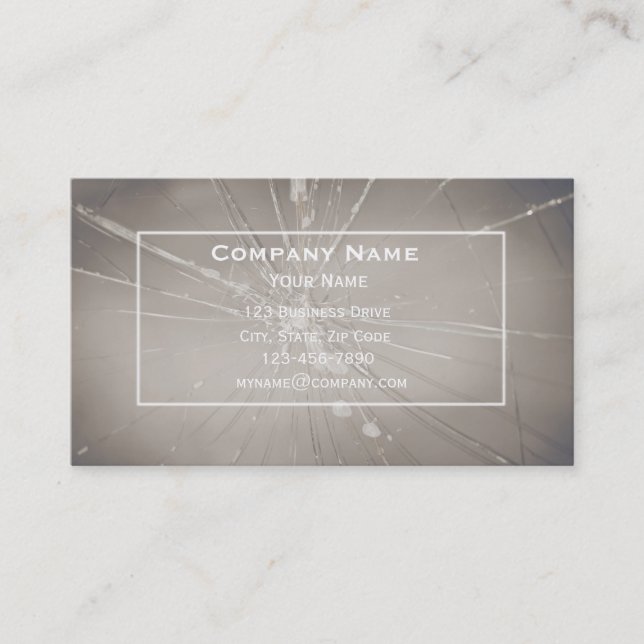 Tarjeta de presentación de reparación de parabrisa (Anverso)