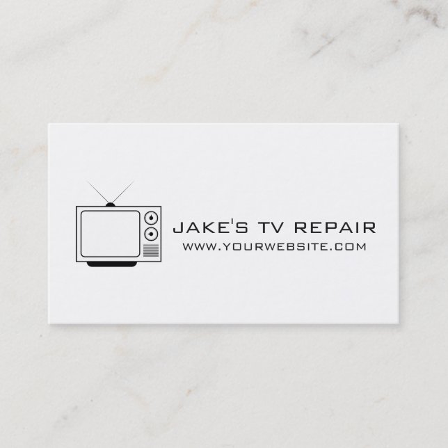 Tarjeta de presentación de reparación de TV (Anverso)